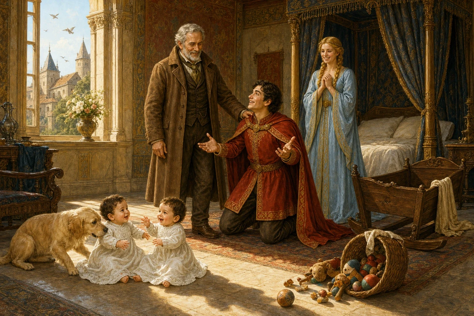 Years passed. The king and queen had two small twin sons, and still the king kept the stone figure of Faithful John standing beside his own bed, and grieved… Years passed. The king and queen had two small twin sons, and still the king kept the stone figure of Faithful John standing beside his own bed, and grieved…