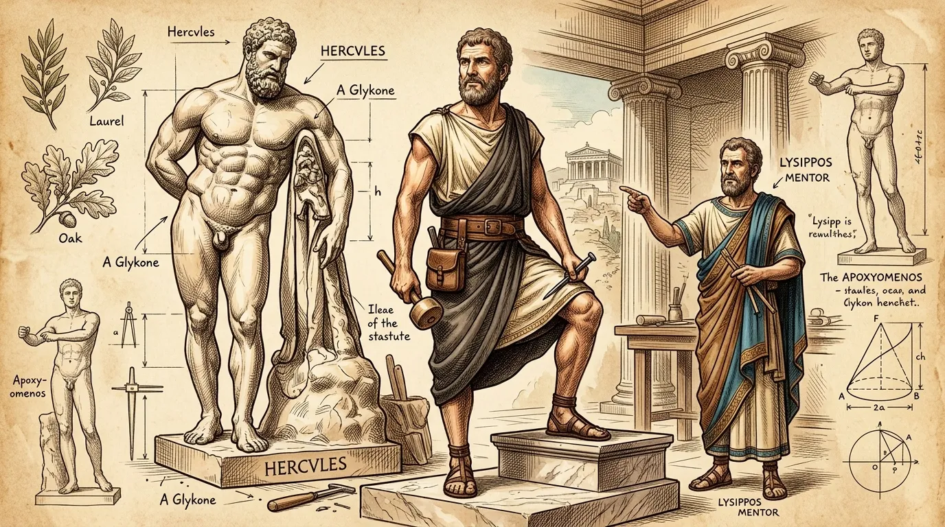 Farnese Hercules by Glykon (Naples, Italy — 3rd Century AD) — 图书封面 — Wonder Arts