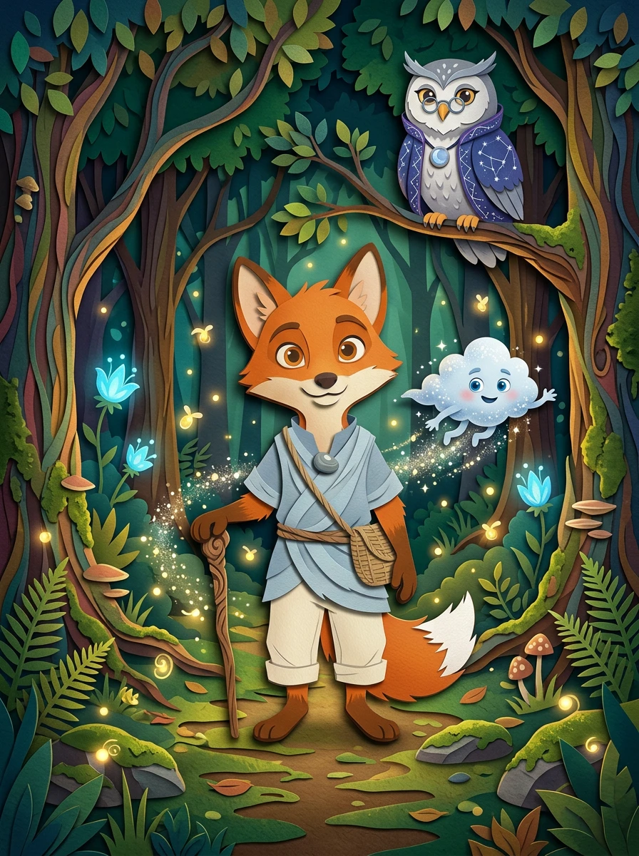 小狐狸芬利和萤火虫 — 图书封面 — Wonder Books