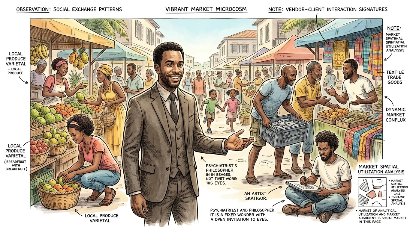Frantz Fanon — page 1 illustration — Wonder Philosophy Frantz Fanon — page 1 illustration — Wonder Philosophy