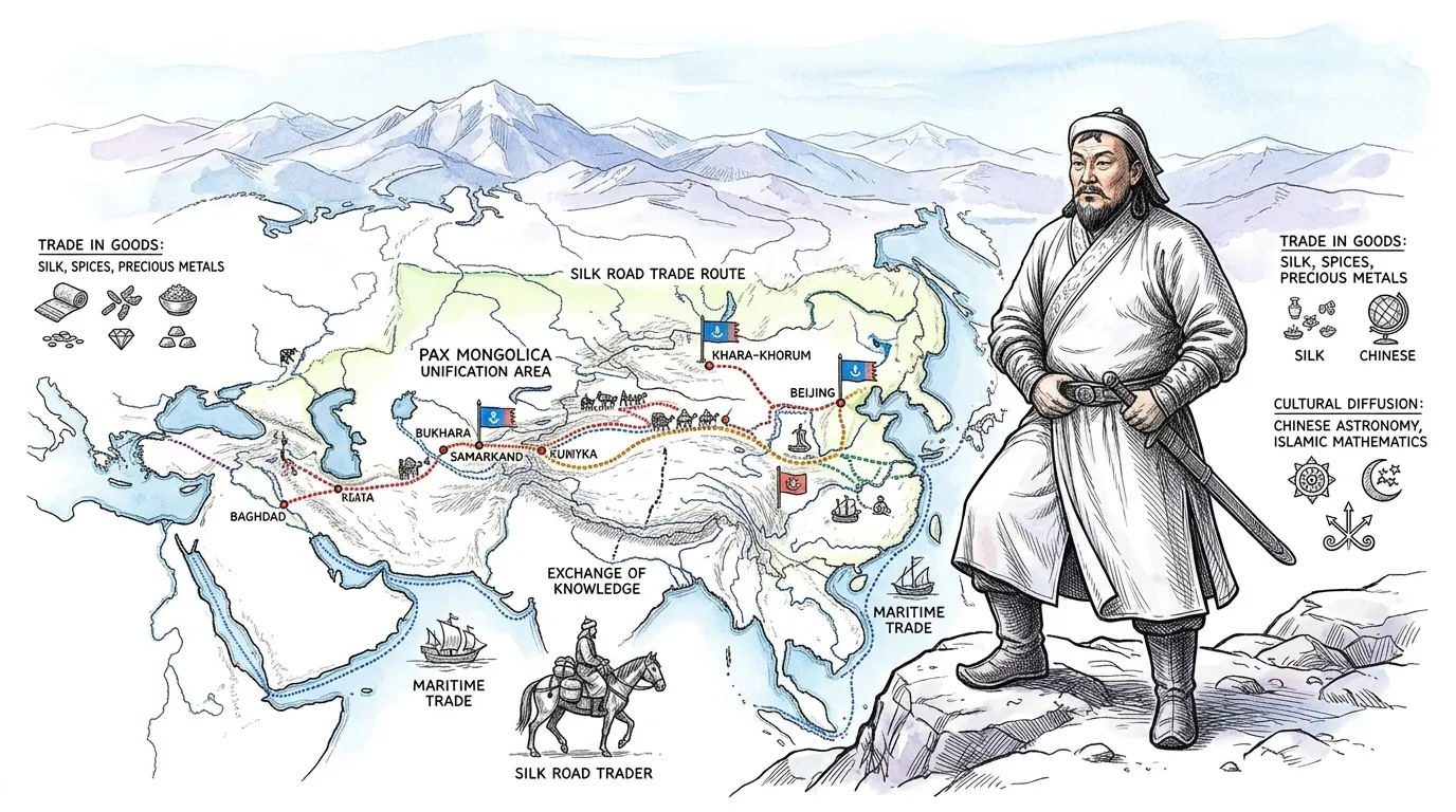当成吉思汗于一二二七年去世时,他的帝国版图从太平洋延伸到里海。他的继承者们进一步扩张了帝国,在欧亚大陆留下了不可磨灭的印记。 当成吉思汗于一二二七年去世时,他的帝国版图从太平洋延伸到里海。他的继承者们进一步扩张了帝国,在欧亚大陆留下了不可磨灭的印记。