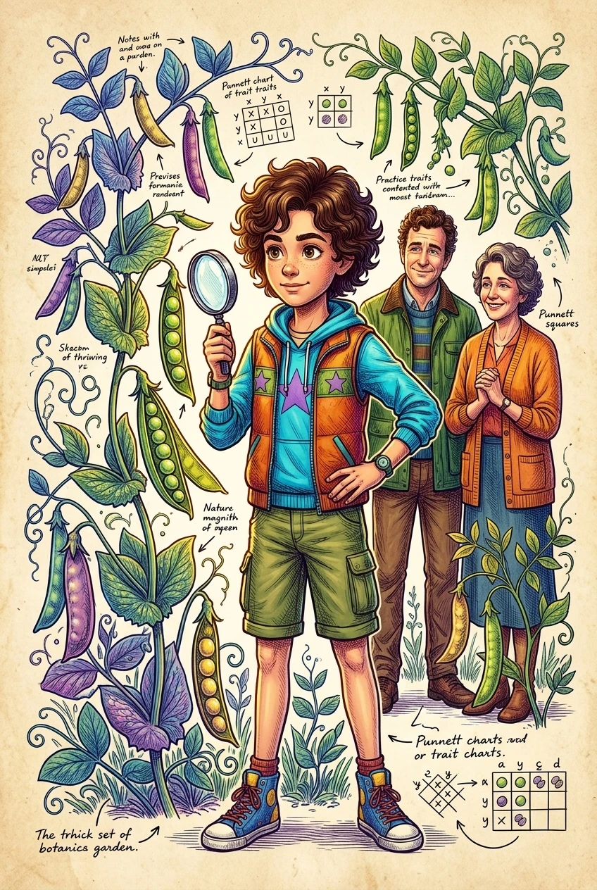 Gregor Mendel and the Pea Plants — 图书封面 — Wonder Science