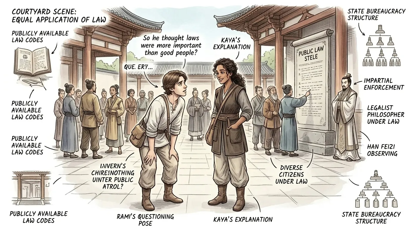 韩非子认为,维持秩序的唯一方法是建立一套清晰且严格执行的法律体系。这些法律应该公开且公正,对所有人一视同仁,无论其社会地位如何。 韩非子认为,维持秩序的唯一方法是建立一套清晰且严格执行的法律体系。这些法律应该公开且公正,对所有人一视同仁,无论其社会地位如何。