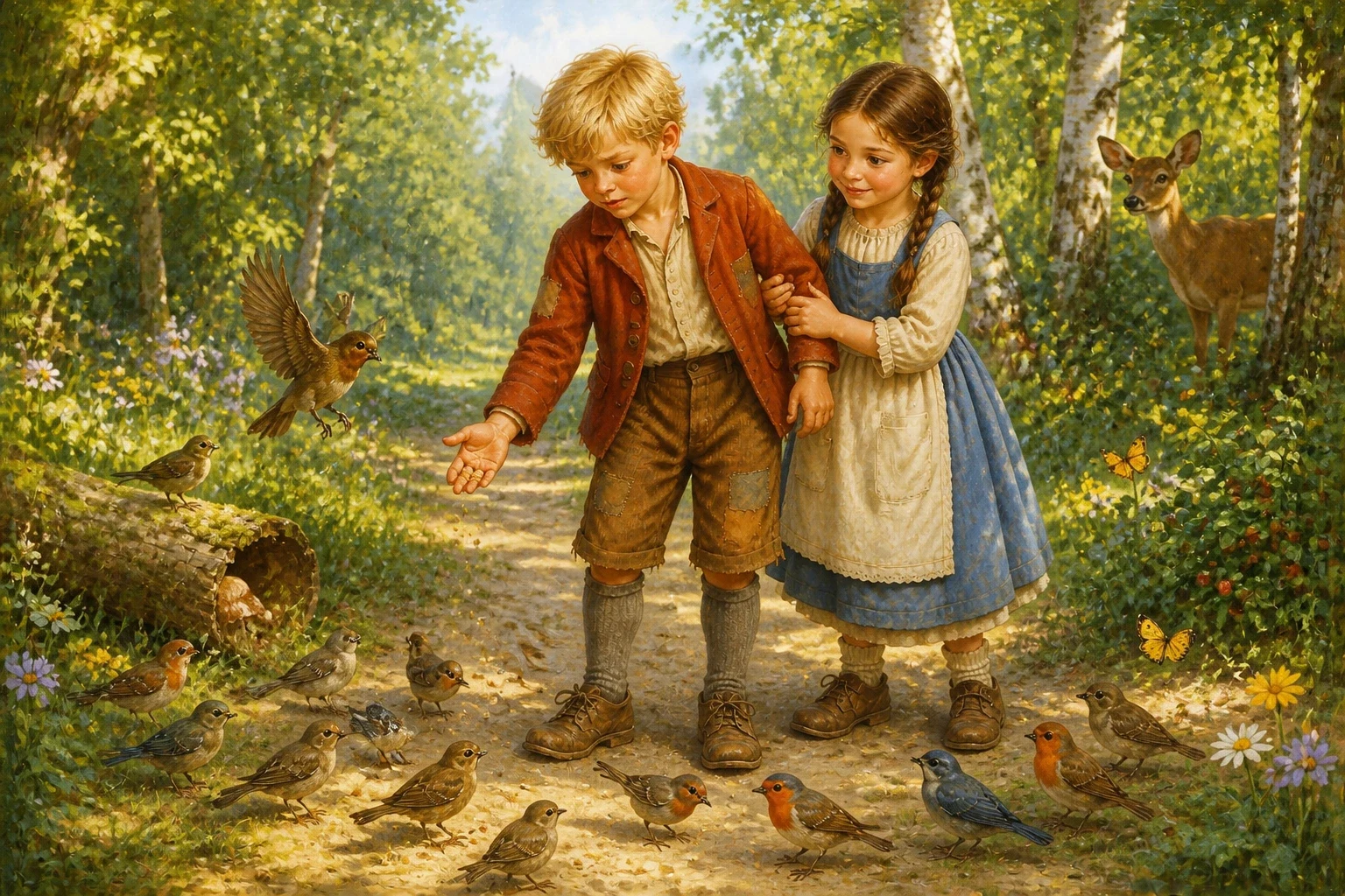 But the hungry times did not end, and before long the children were led deep into the forest a second time. This time Hansel had not been able to gather any…