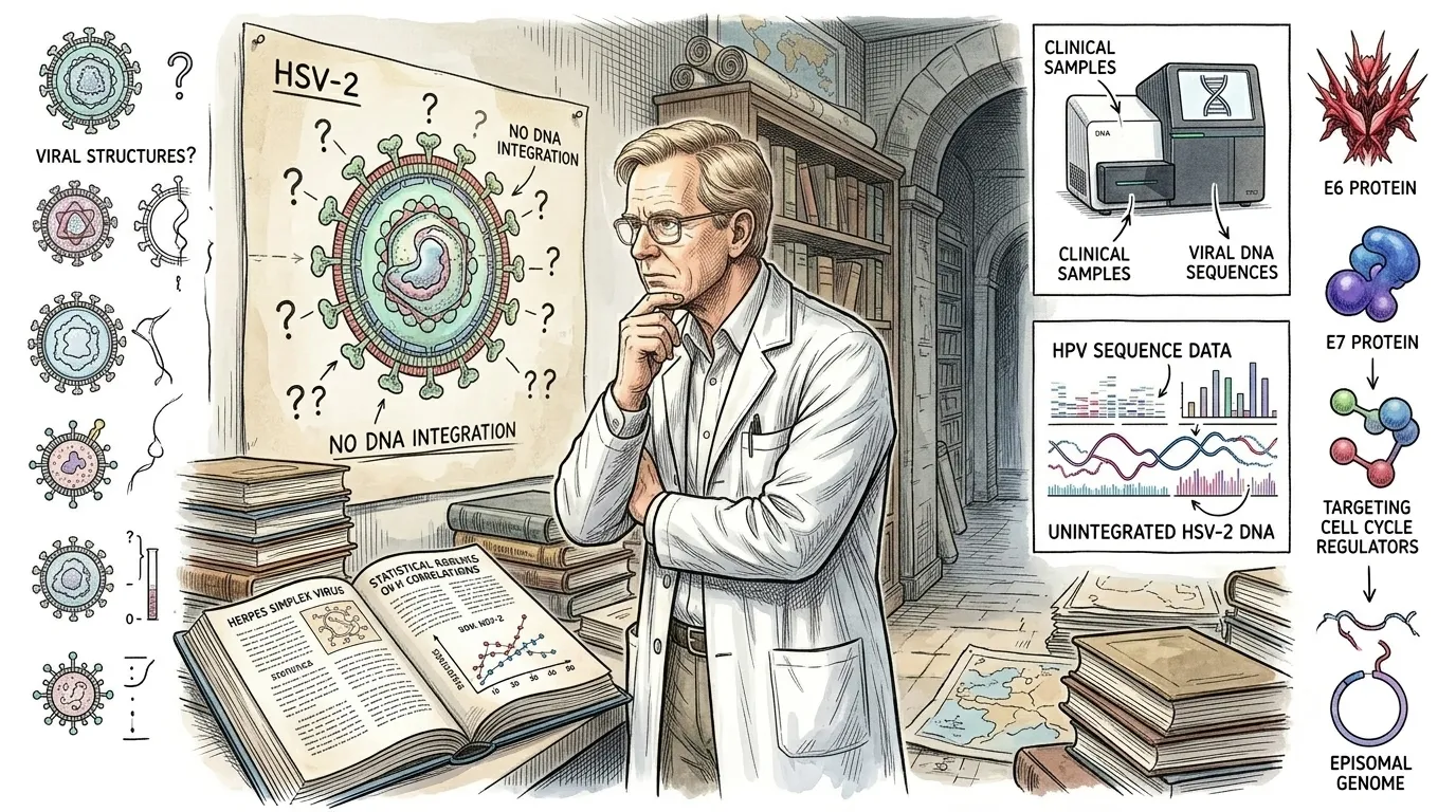 几代人以来，科学界一直在努力查明宫颈癌的精确病因，这种疾病曾造成巨大的痛苦。当时的主流理论，得到了观察到的统计相关性的支持，认为单纯疱疹病毒二型（H…