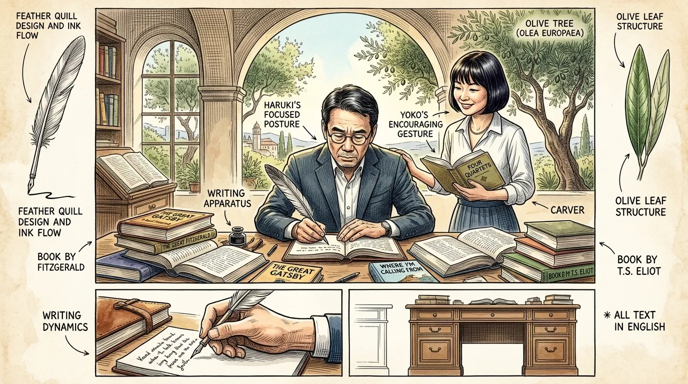村上春树和妻子村上阳子为了与日本僵化的文学界保持距离,于二十世纪八十年代中期移居希腊,随后又去了意大利。这次自我放逐成为他艺术创作的熔炉。 村上春树和妻子村上阳子为了与日本僵化的文学界保持距离,于二十世纪八十年代中期移居希腊,随后又去了意大利。这次自我放逐成为他艺术创作的熔炉。