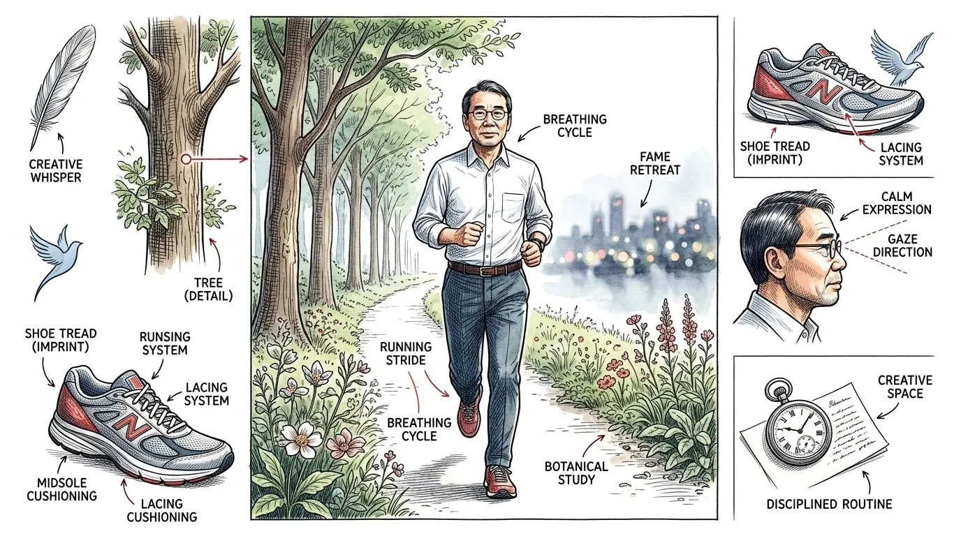 尽管享誉全球,村上春树却始终坚定地避开公众的聚光灯。他一贯拒绝大多数采访,避开文学派对,也很少亲自接受重要奖项,而是选择自律的独处,专注于写作和长跑。 尽管享誉全球,村上春树却始终坚定地避开公众的聚光灯。他一贯拒绝大多数采访,避开文学派对,也很少亲自接受重要奖项,而是选择自律的独处,专注于写作和长跑。