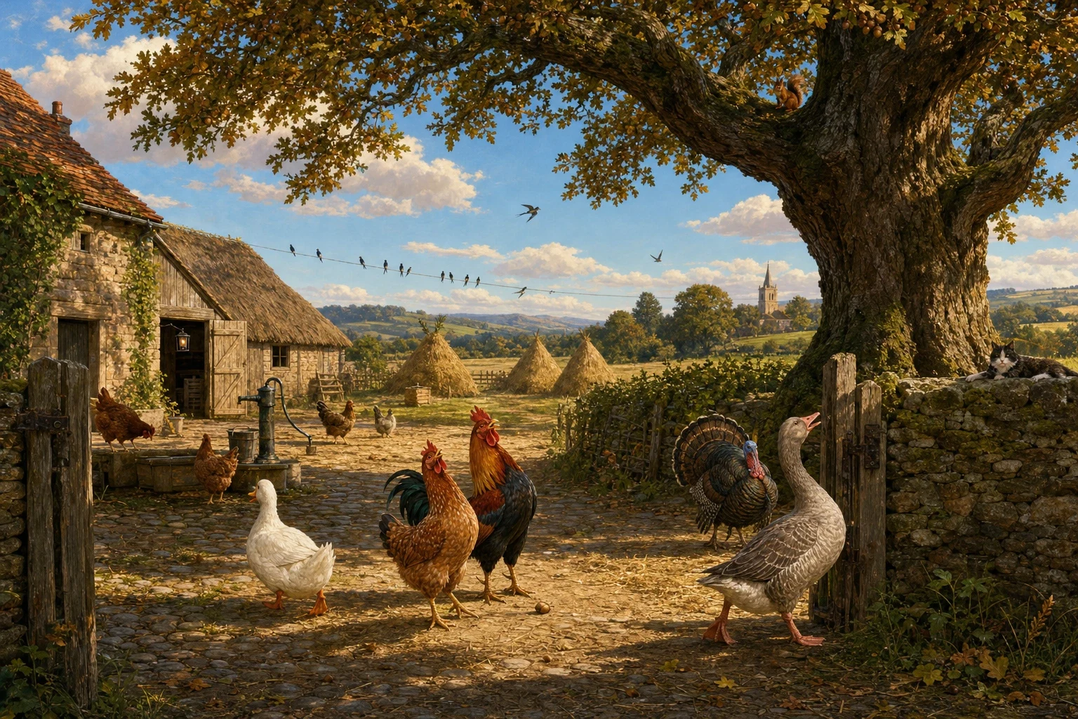 They did not stop until they were back in the farmyard, all five of them, and then they stood about under the big oak for some time getting their breath and not…