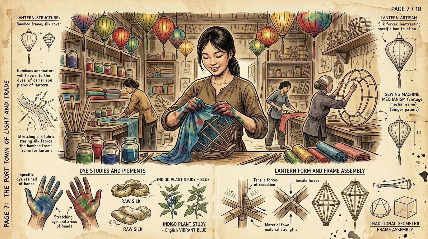 灯笼制作是会安一项珍贵的艺术形式,工匠们制作出精美而色彩斑斓的灯笼。工作坊为游客提供学习这门手艺的机会,从而保留了这一独特的文化传统。 灯笼制作是会安一项珍贵的艺术形式,工匠们制作出精美而色彩斑斓的灯笼。工作坊为游客提供学习这门手艺的机会,从而保留了这一独特的文化传统。
