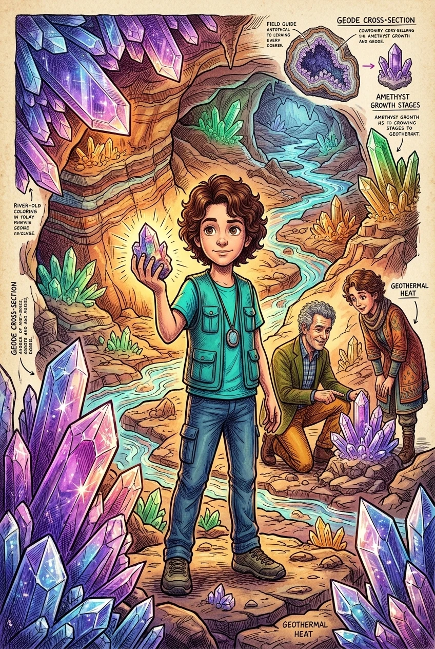 How Crystals Grow Underground — 图书封面 — Wonder Science