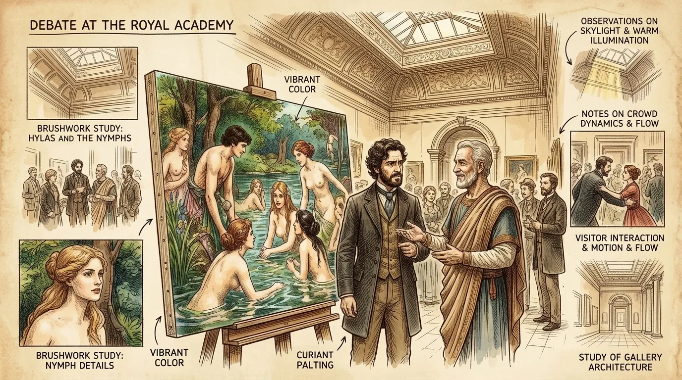 Hylas and the Nymphs by John William Waterhouse (London, UK — 1896) — page 8 illustration — Wonder Arts Hylas and the Nymphs by John William Waterhouse (London, UK — 1896) — page 8 illustration — Wonder Arts