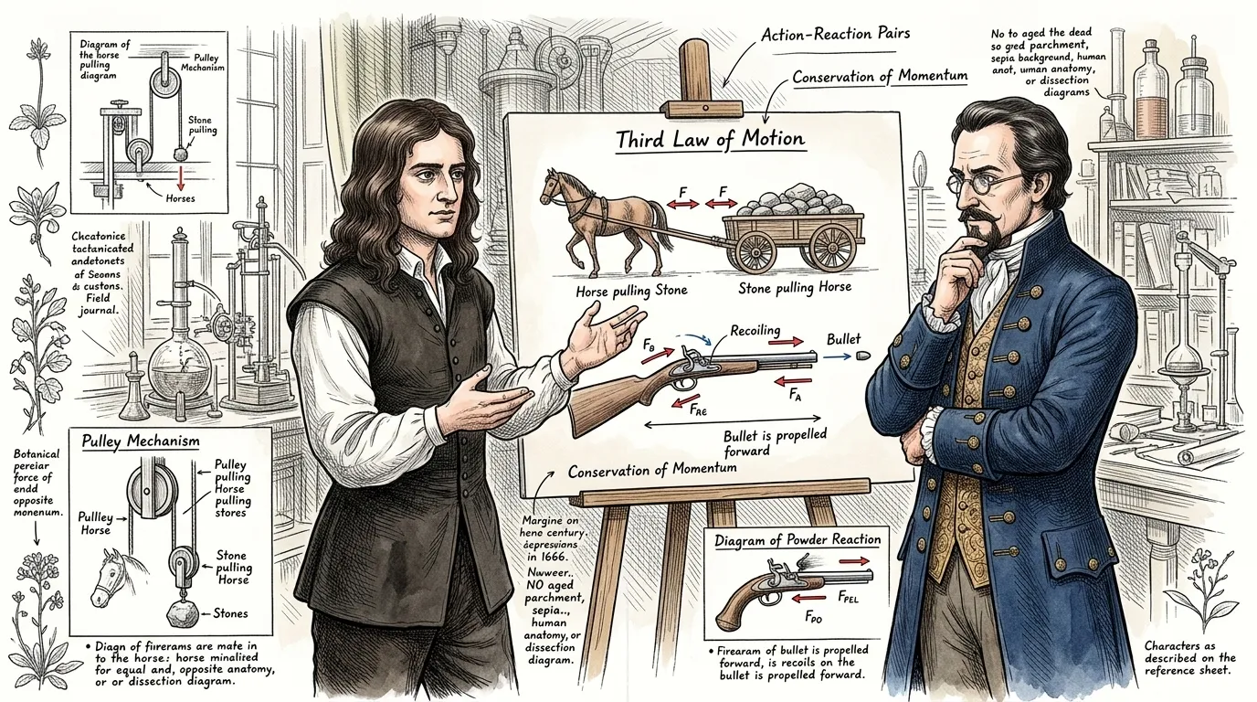 Isaac Newton — page 7 illustration — Wonder Science