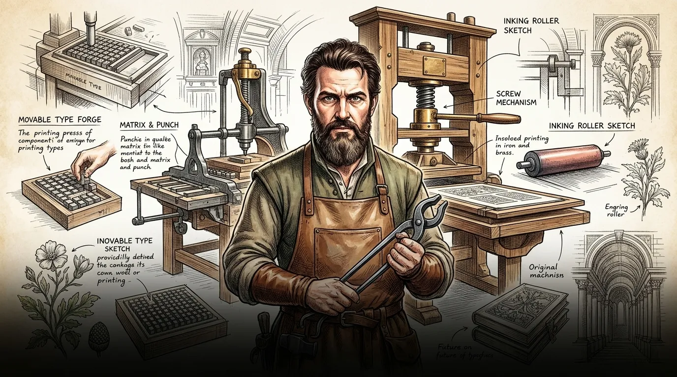Johannes Gutenberg — 图书封面 — Wonder People