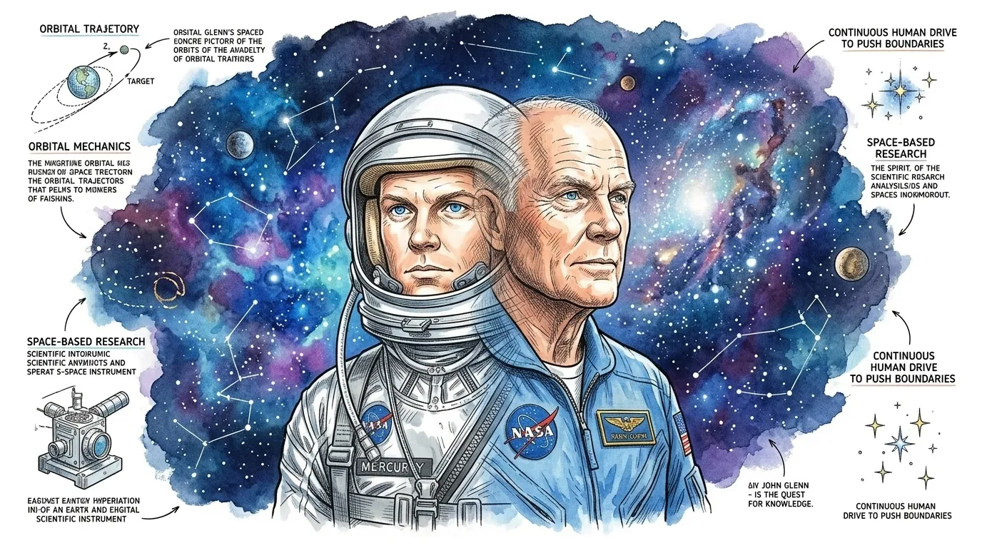 约翰·格伦的一生体现了探索精神,他将太空竞赛的英雄早期与现代轨道力学和空间研究的先进科学努力连接起来。他双重的旅程,先是作为开创性的水星计划宇航员,… 约翰·格伦的一生体现了探索精神,他将太空竞赛的英雄早期与现代轨道力学和空间研究的先进科学努力连接起来。他双重的旅程,先是作为开创性的水星计划宇航员,…