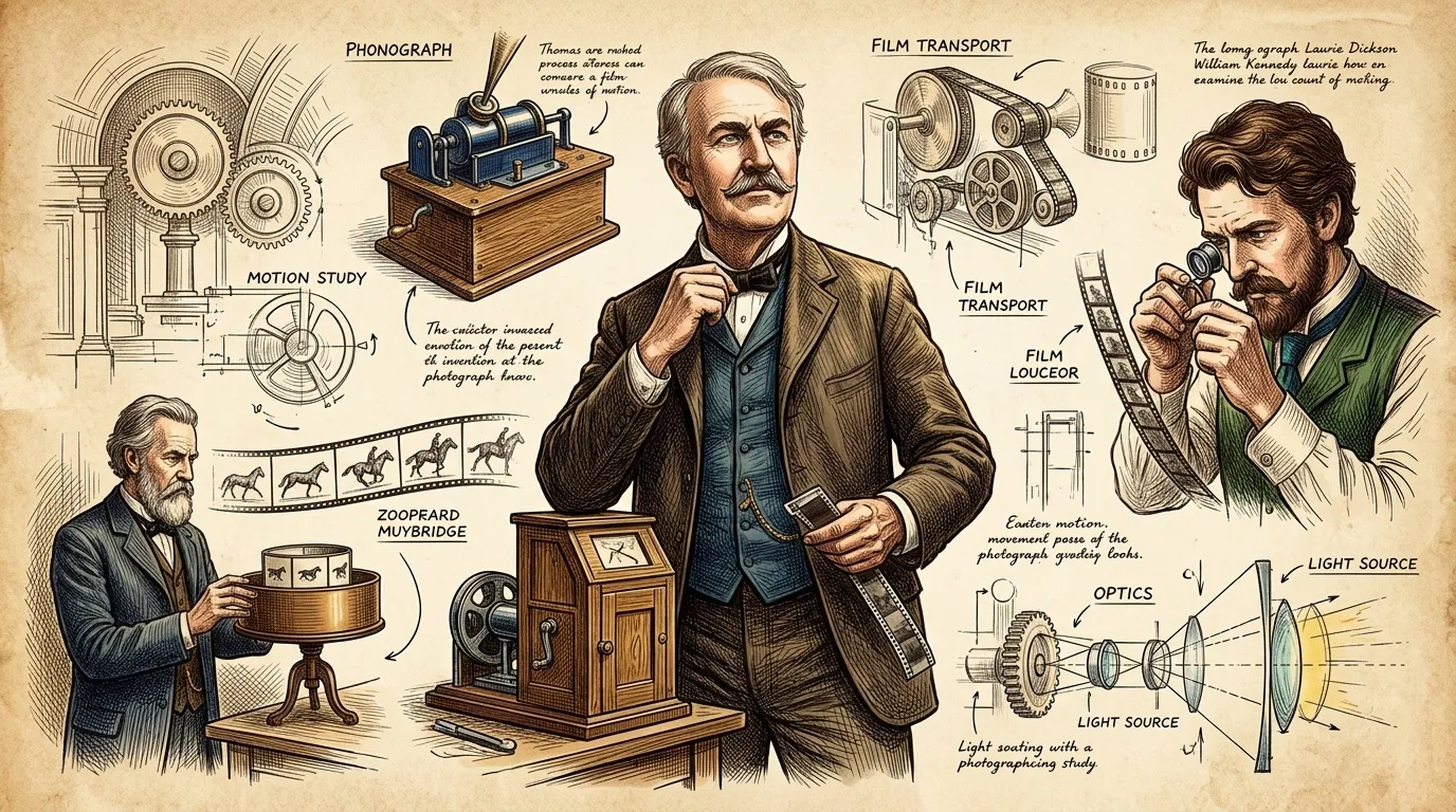 Kinetoscope by Thomas Edison (USA — 1889) — 图书封面 — Wonder Arts