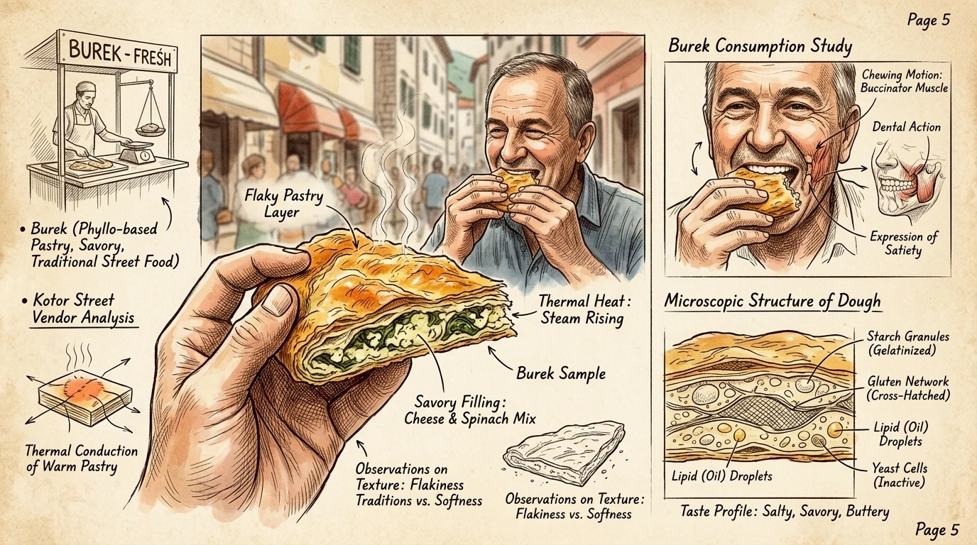 波雷克(Burek)是一种美味的糕点,里面塞满了肉、奶酪或菠菜,是科托尔(Kotor)受欢迎的街头小吃。当地人经常买一块作为早餐或一整天中的快速点心。 波雷克(Burek)是一种美味的糕点,里面塞满了肉、奶酪或菠菜,是科托尔(Kotor)受欢迎的街头小吃。当地人经常买一块作为早餐或一整天中的快速点心。