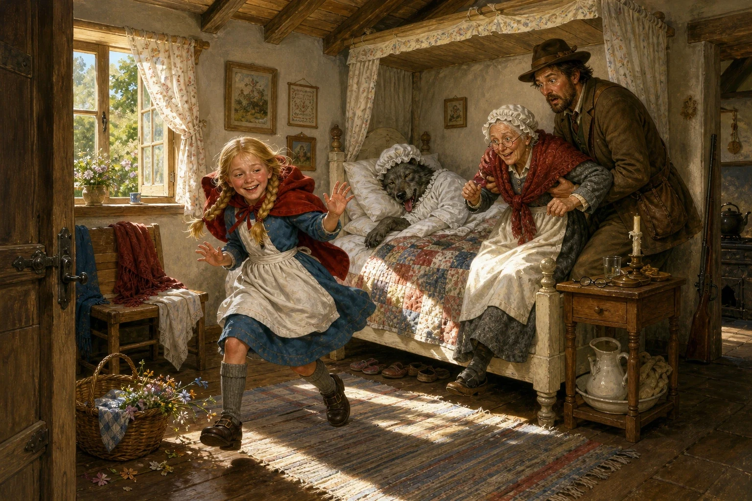 Little Red Riding Hood — page 7 illustration — Wonder Tales
