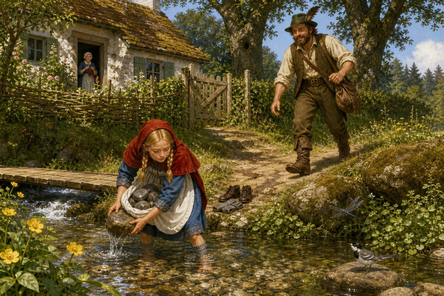 And then Little Red Riding Hood, who had been inside that wolf about four minutes ago and who had recovered from it faster than either of the grown-ups, said…