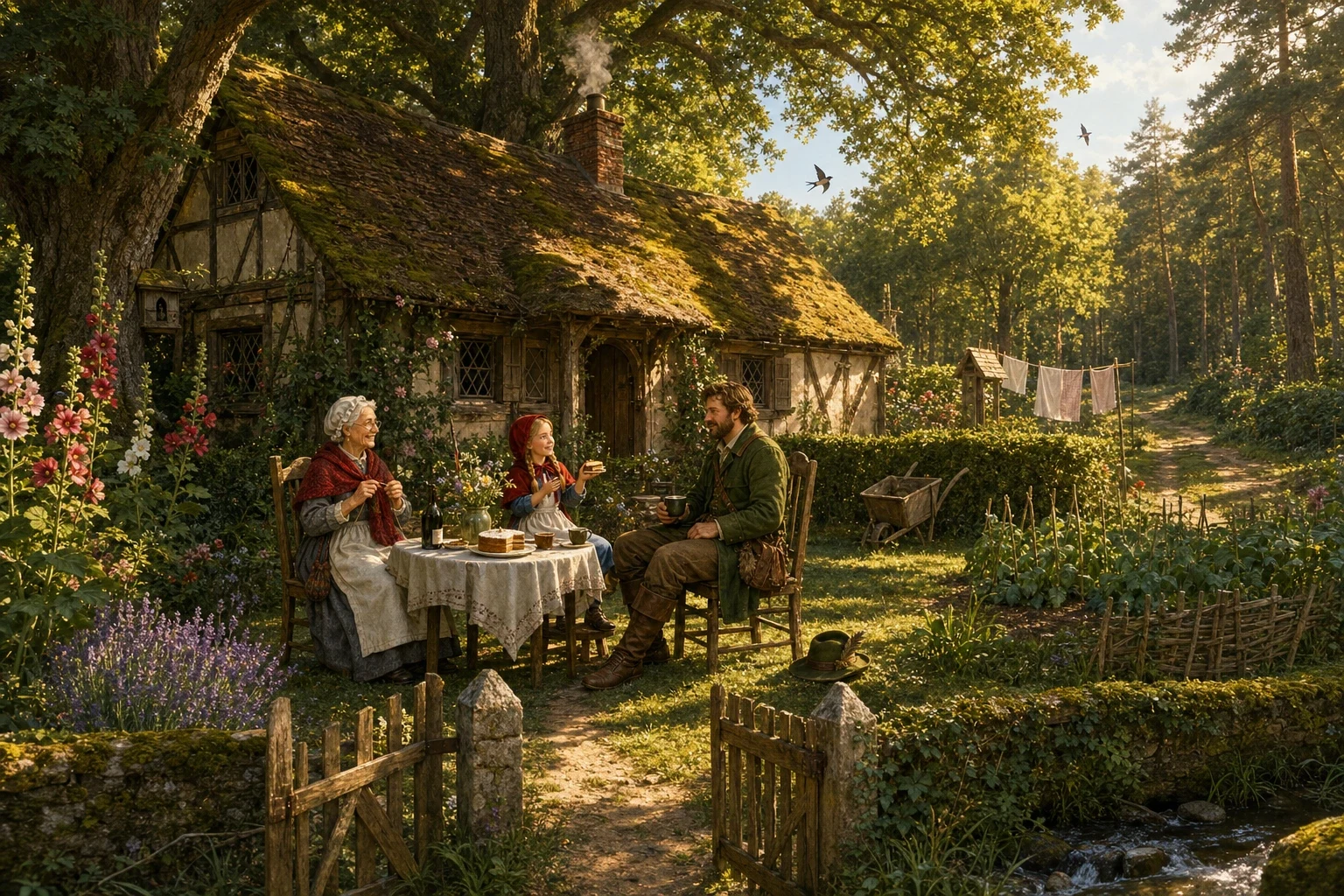 They ate the cake and drank the wine out in the garden under the oaks, all three of them, and the grandmother said she felt better than she had felt for a week…