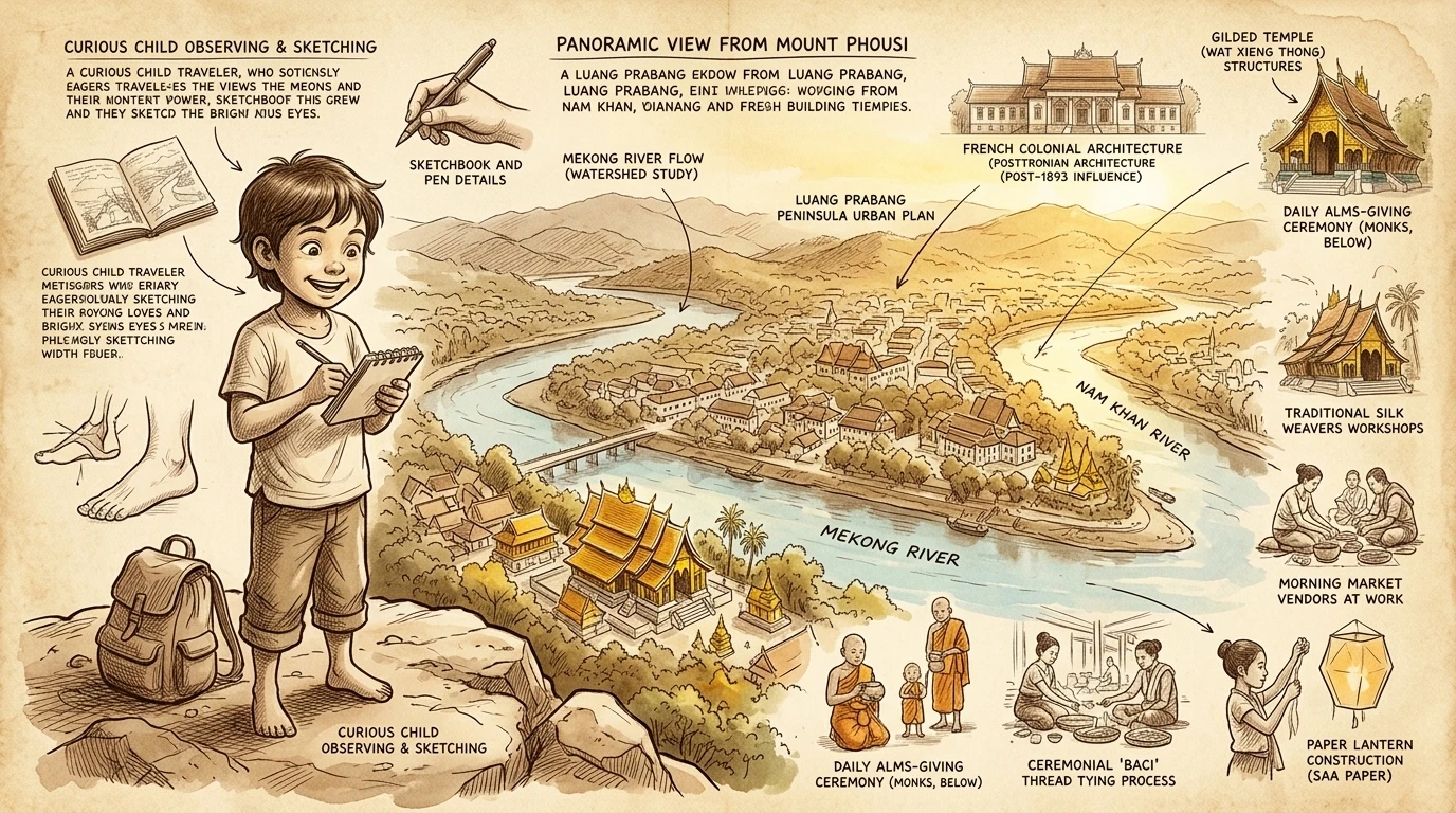 老挝琅勃拉邦坐落在湄公河与南坎河交汇处,人口约五万五千。普西山顶上的宗西寺,可将城中镀金寺庙和法式殖民建筑尽收眼底,这些都印证了其悠久的历史。 老挝琅勃拉邦坐落在湄公河与南坎河交汇处,人口约五万五千。普西山顶上的宗西寺,可将城中镀金寺庙和法式殖民建筑尽收眼底,这些都印证了其悠久的历史。