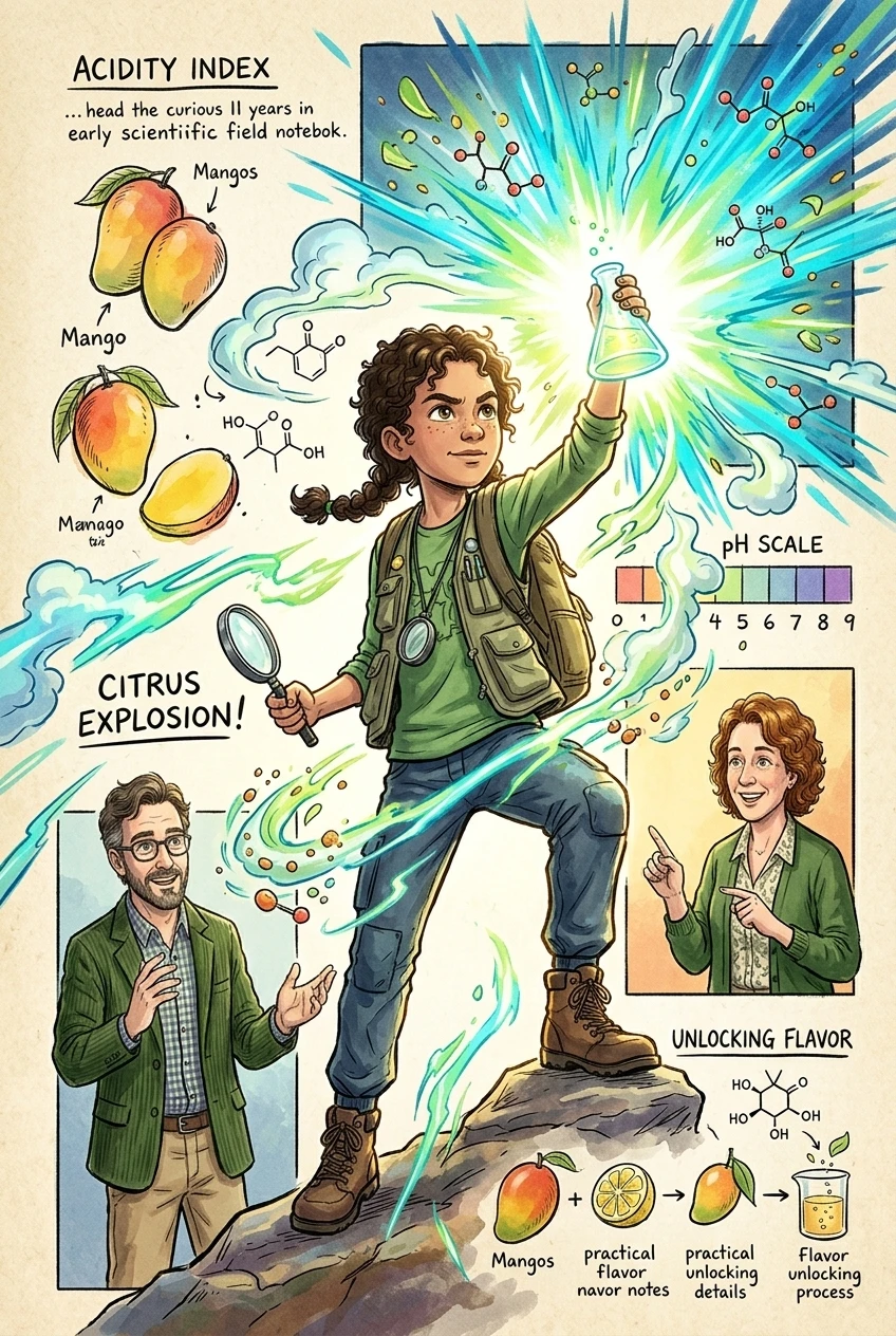 Mango's Acid Adventure: Unlocking Flavor — 图书封面 — Wonder Science