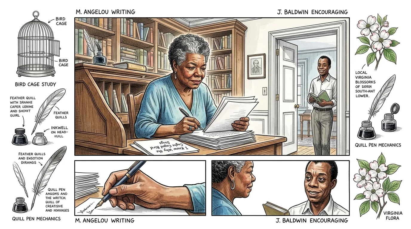 当作家詹姆斯·鲍德温(James Baldwin)向玛雅·安吉洛(Maya… 当作家詹姆斯·鲍德温(James Baldwin)向玛雅·安吉洛(Maya…