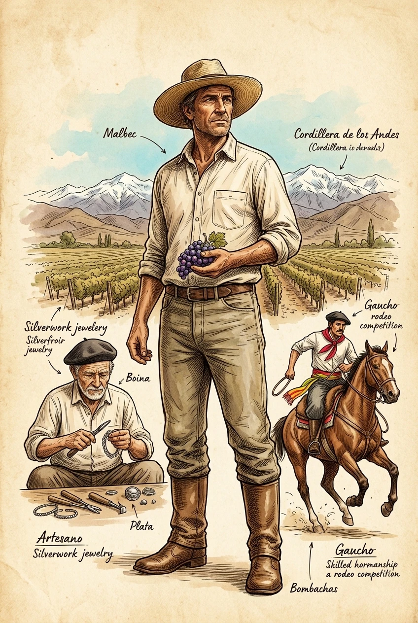 Mendoza, Argentina — 图书封面 — Wonder Travel