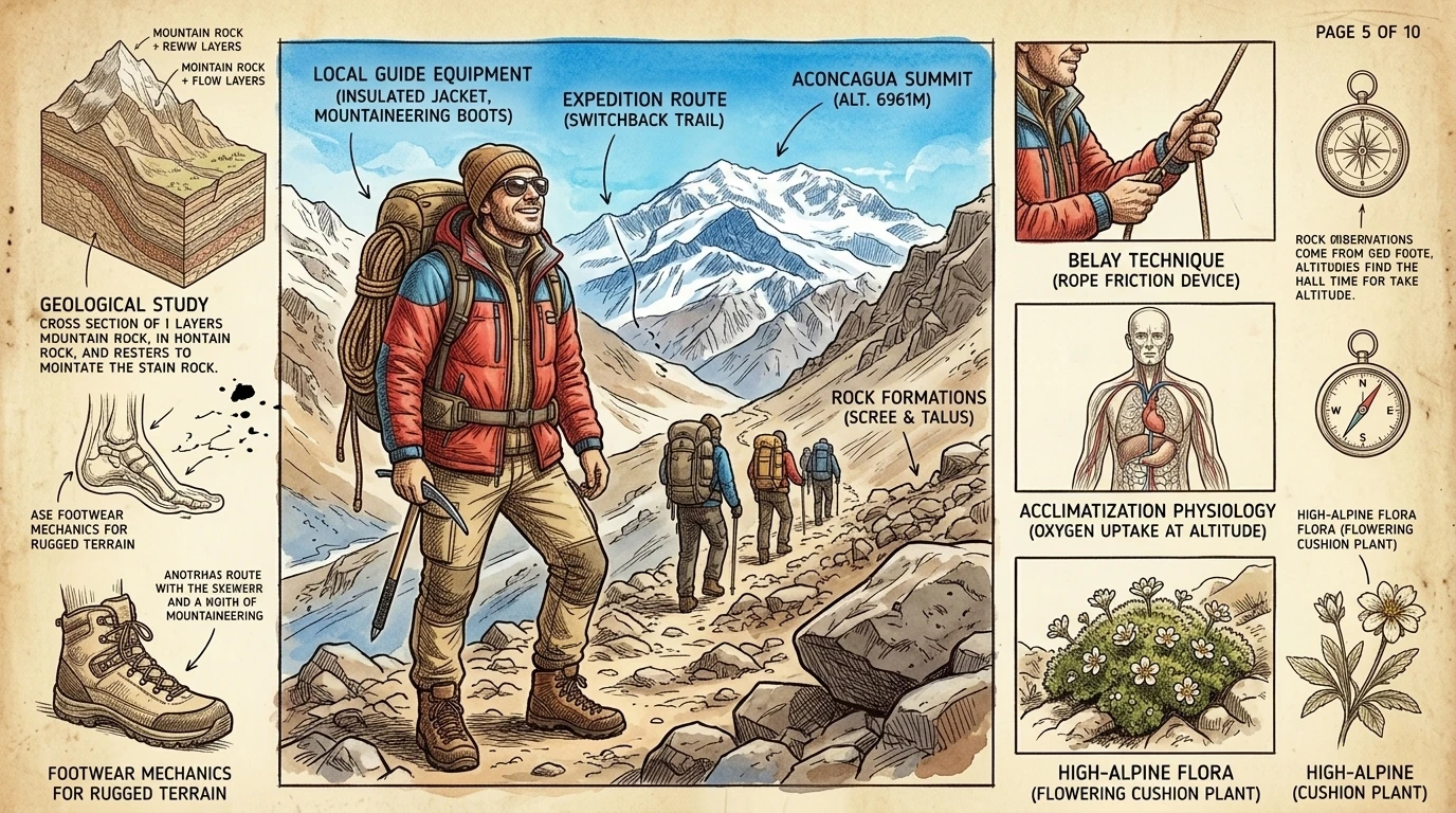 巍峨的阿空加瓜峰吸引着来自世界各地的登山者和徒步旅行者,提供充满挑战的攀登和令人惊叹的美景。当地向导带领探险队登顶,分享他们的专业知识和对山脉独特状… 巍峨的阿空加瓜峰吸引着来自世界各地的登山者和徒步旅行者,提供充满挑战的攀登和令人惊叹的美景。当地向导带领探险队登顶,分享他们的专业知识和对山脉独特状…