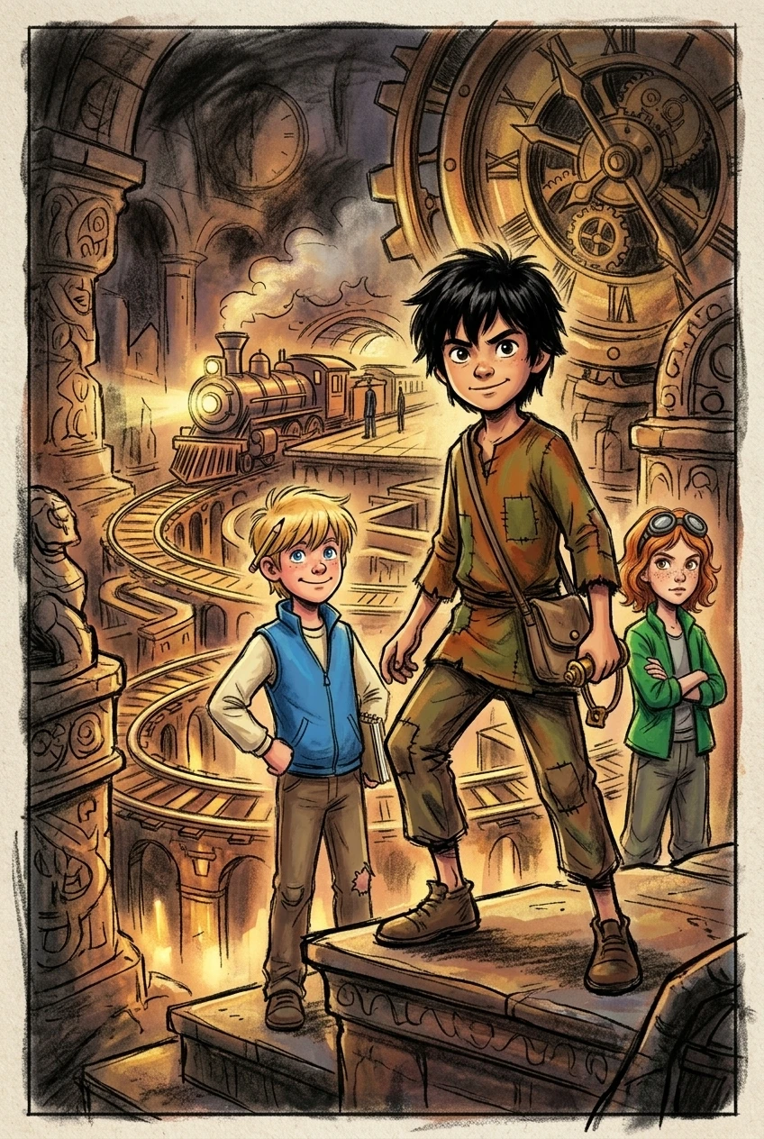午夜列车迷宫运动会 — 图书封面 — Wonder Books