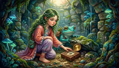 高角度/鸟瞰：晨光揭示了皇家宫殿后方一个隐秘的石窟，那是传说中“低语隧道”的入口。“传说这些隧道通向地表世界，”弗利珀吱吱地说，他的声音在潮湿的洞穴…