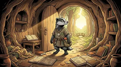 Barnaby Badger, however, felt a pang of unrest. He wasn't like the others, content to bury himself in dusty tomes. An explorer at heart, he yearned for the… Barnaby Badger, however, felt a pang of unrest. He wasn't like the others, content to bury himself in dusty tomes. An explorer at heart, he yearned for the…