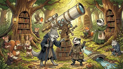 Together, Barnaby and Silas began to repair the observatory, their shared love of knowledge rekindling a spark of hope in the forgotten valley. Together, Barnaby and Silas began to repair the observatory, their shared love of knowledge rekindling a spark of hope in the forgotten valley.