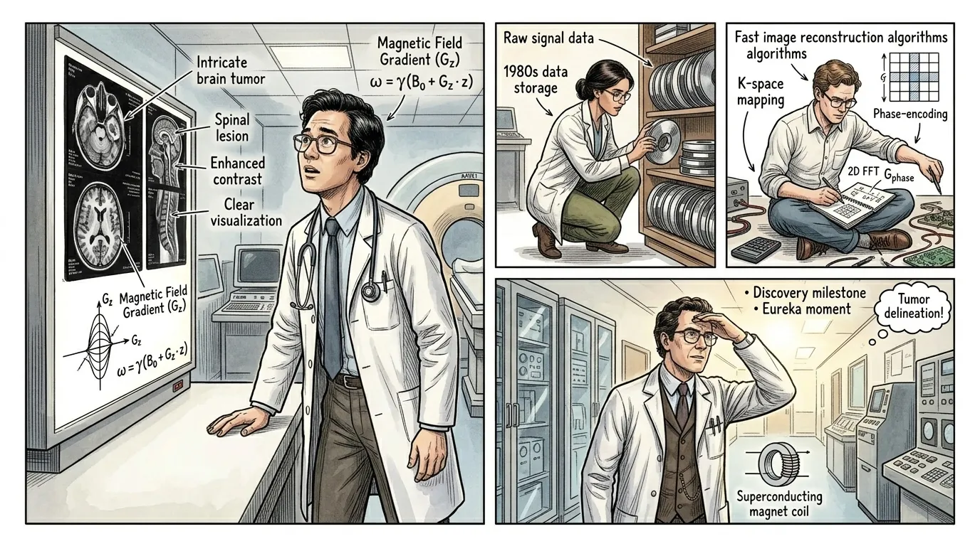 到了二十世纪八十年代初，首批临床核磁共振扫描仪开始出现在医院中，迅速改变了诊断医学的面貌。医生们首次能够以前所未有的清晰度观察人体内部，无需电离辐射…