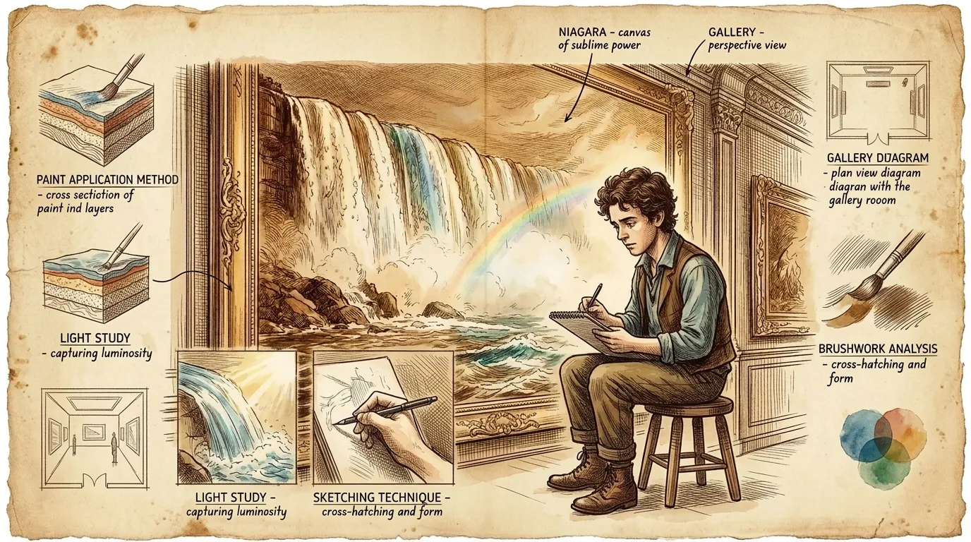 Niagara by Frederic Edwin Church (USA — 1857) — page 5 illustration — Wonder Arts Niagara by Frederic Edwin Church (USA — 1857) — page 5 illustration — Wonder Arts
