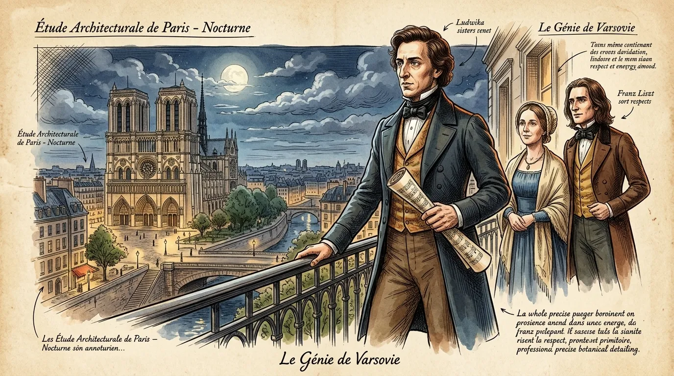 Nocturnes by Frédéric Chopin (Paris, France — 1830s) — 图书封面 — Wonder Arts