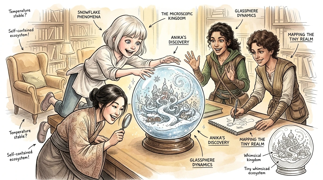 The wind howls, swirling snow around the tiny kingdom nestled inside a glass globe. Anika squints, pushing a stray strand of platinum blonde hair from her eyes. The wind howls, swirling snow around the tiny kingdom nestled inside a glass globe. Anika squints, pushing a stray strand of platinum blonde hair from her eyes.