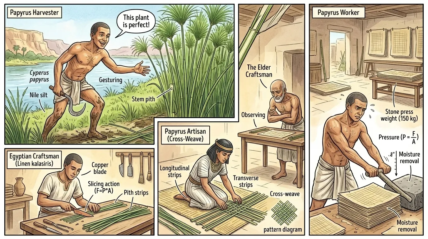 La solution était à portée de main, abondante le long des rives du Nil : la plante Cyperus papyrus. Ses hautes tiges triangulaires, apparemment anodines…