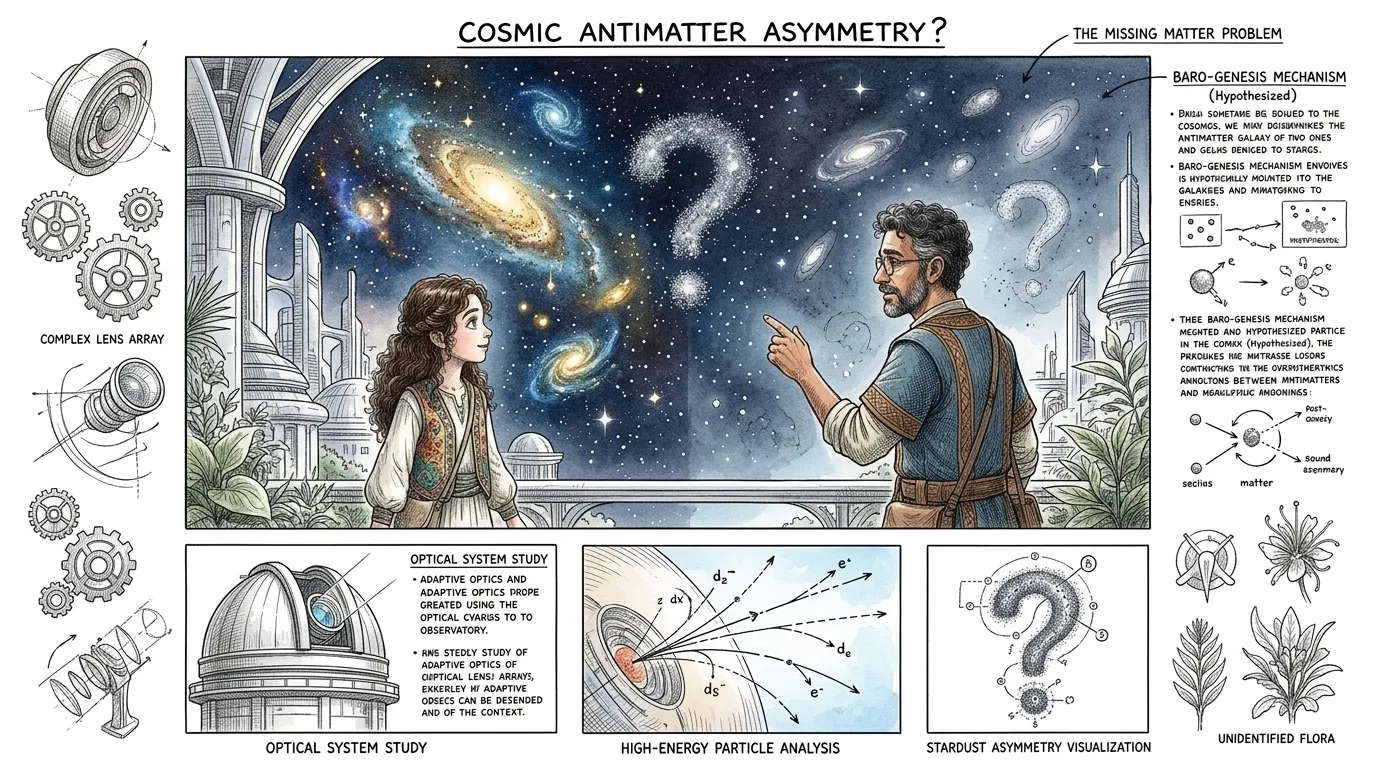 宇宙学中最大的谜团之一是反物质不对称性。如果宇宙大爆炸产生了等量的物质和反物质,为什么今天的宇宙却由物质主导?所有的反物质都去哪儿了? 宇宙学中最大的谜团之一是反物质不对称性。如果宇宙大爆炸产生了等量的物质和反物质,为什么今天的宇宙却由物质主导?所有的反物质都去哪儿了?