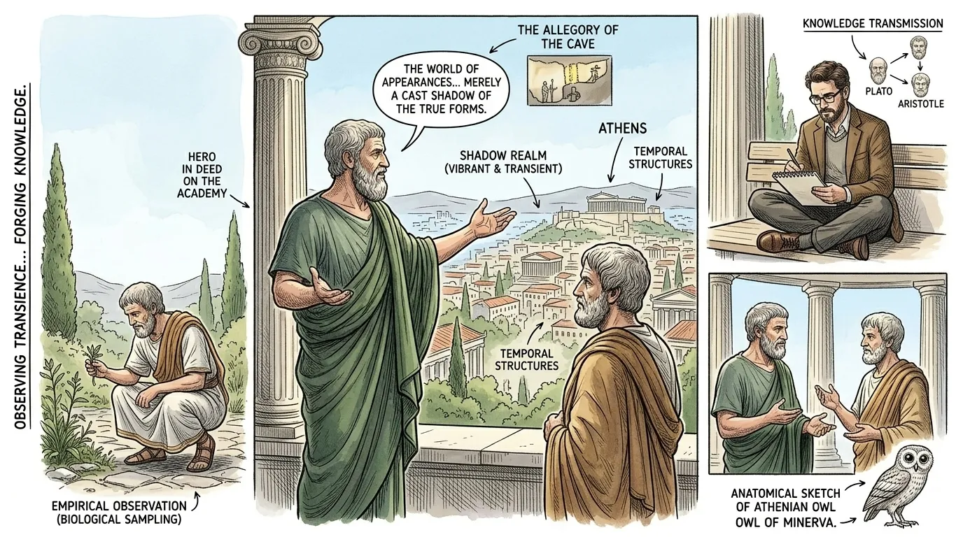 Plato paused, turning to face Aristotle, his gaze sweeping across the vibrant, yet transient, landscape of Athens. ""Indeed, Aristotle, the physical world is a… Plato paused, turning to face Aristotle, his gaze sweeping across the vibrant, yet transient, landscape of Athens. ""Indeed, Aristotle, the physical world is a…