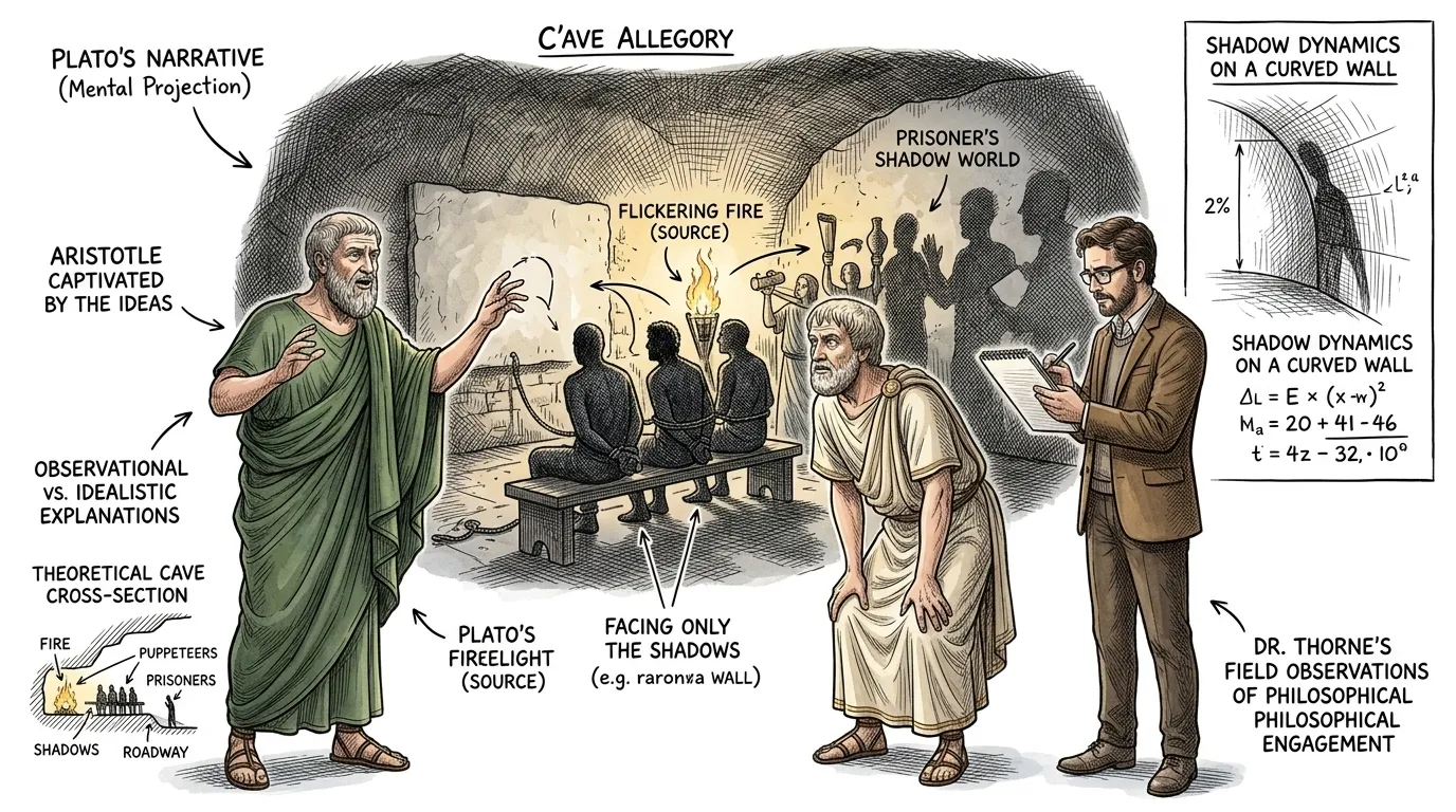 Plato's voice grew hushed as he began to paint a vivid mental picture for Aristotle, drawing him deeper into the famed allegory. Plato's voice grew hushed as he began to paint a vivid mental picture for Aristotle, drawing him deeper into the famed allegory.