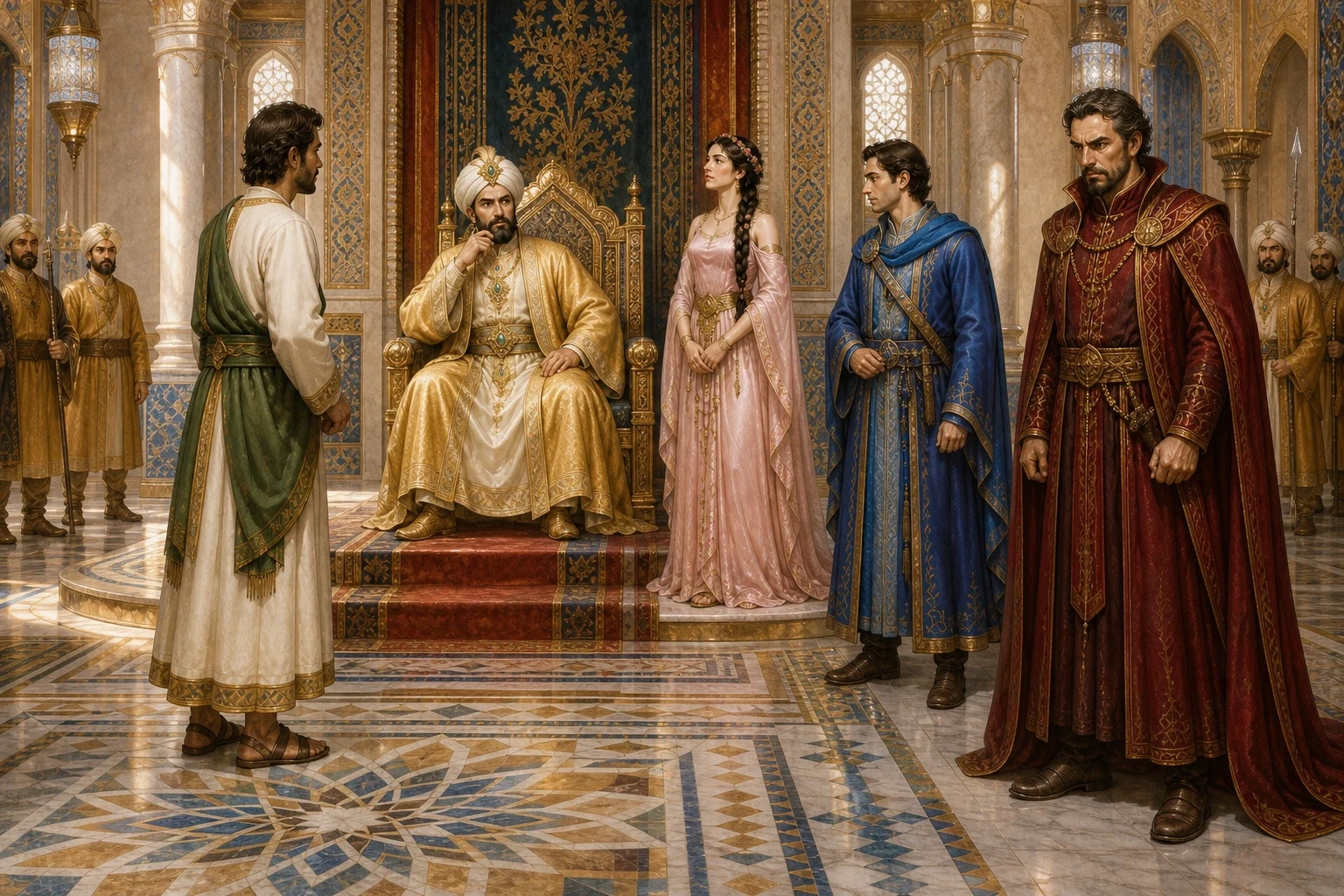 The Sultan, overjoyed and relieved to see his beloved daughter well and vibrant once more, gathered his sons in the grand throne room to declare his choice for…