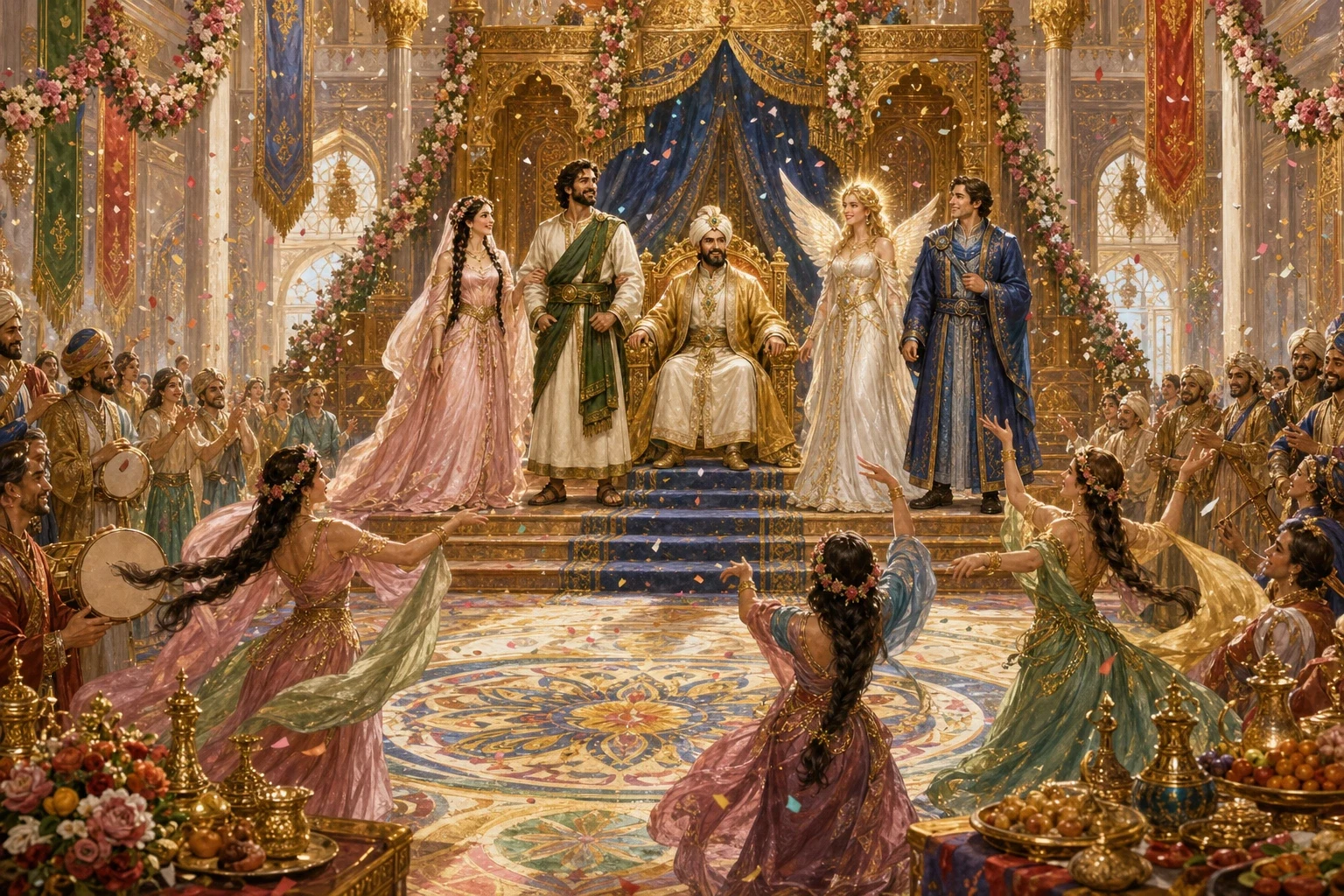 Prince Ahmed returned to the Sultan's palace, not only with the safely rescued Princess Nouronnihar but also with the magnificent Fairy Pari Banou, his new…