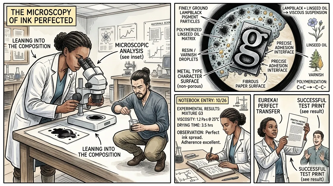 Le génie de l'encre de Gutenberg résidait dans sa composition chimique précise et l'interaction de ses composants. Le noir de fumée, un pigment de carbone pur…