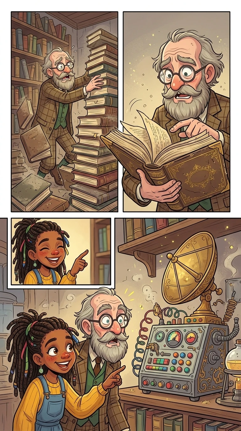 "The pollen's affecting her senses!" Professor Wobblebottom realised, panicked. "The ancient texts mentioned that! We need to counteract it!" He rummaged…