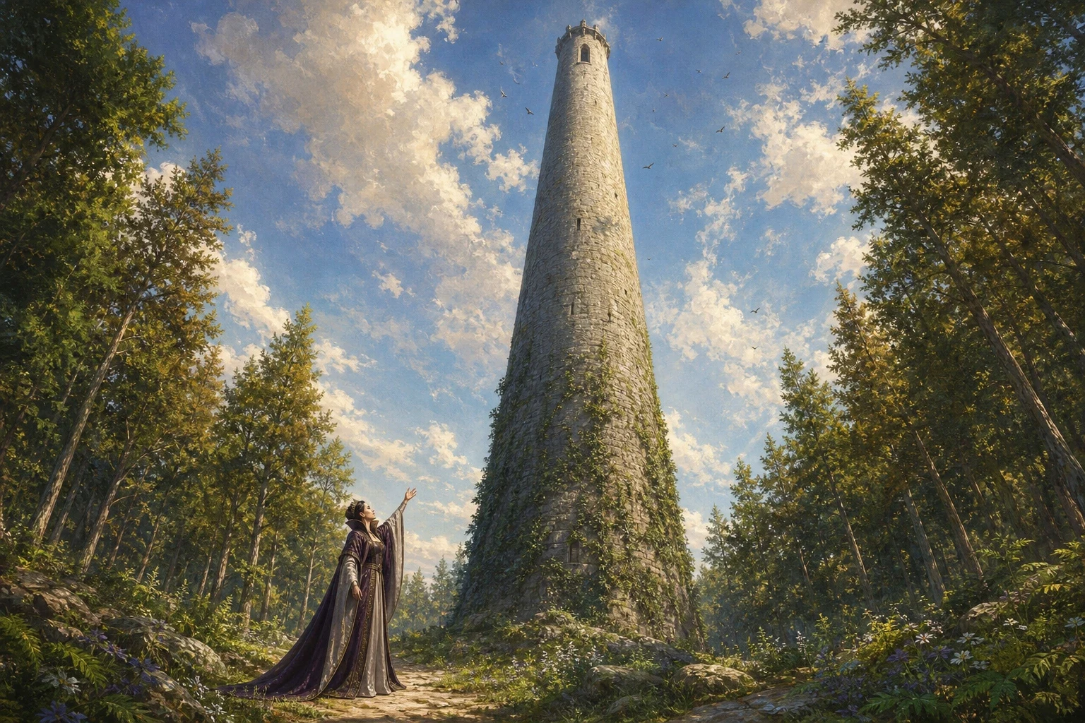 When the baby was born — a little girl with a wisp of golden hair — the enchantress came and took her away, and named her Rapunzel, after the greens in the…