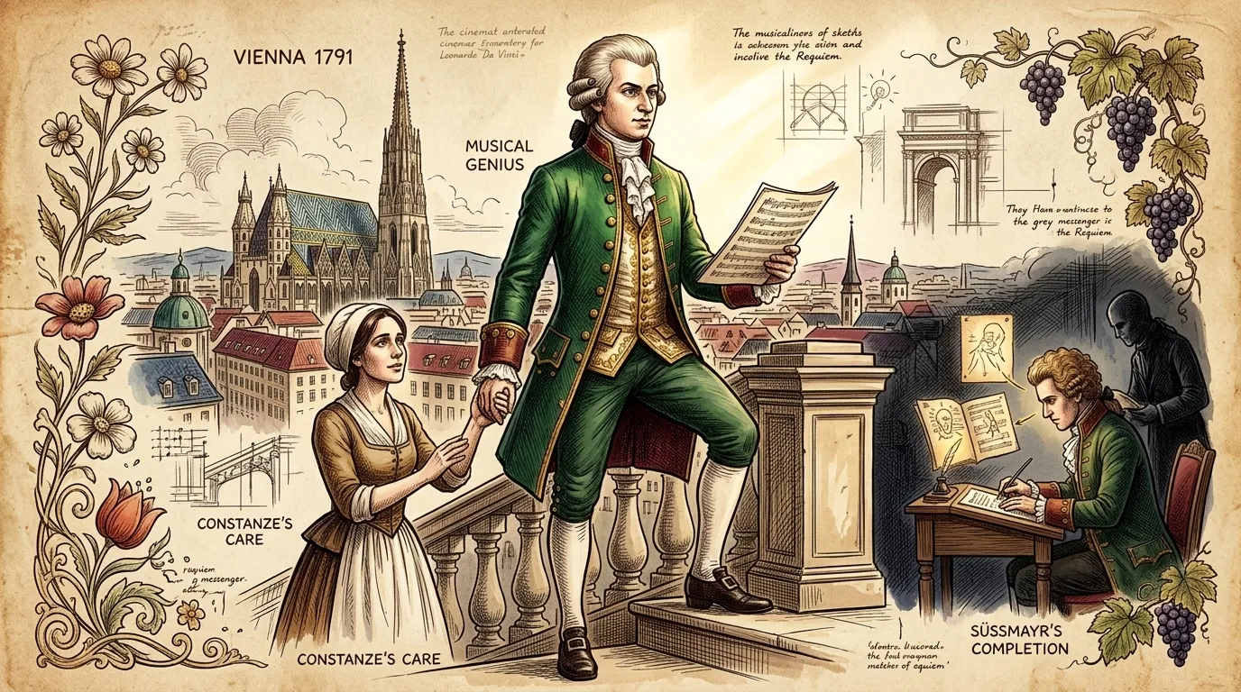 Requiem by Wolfgang Amadeus Mozart (Vienna, Austria — 1791) — 图书封面 — Wonder Arts