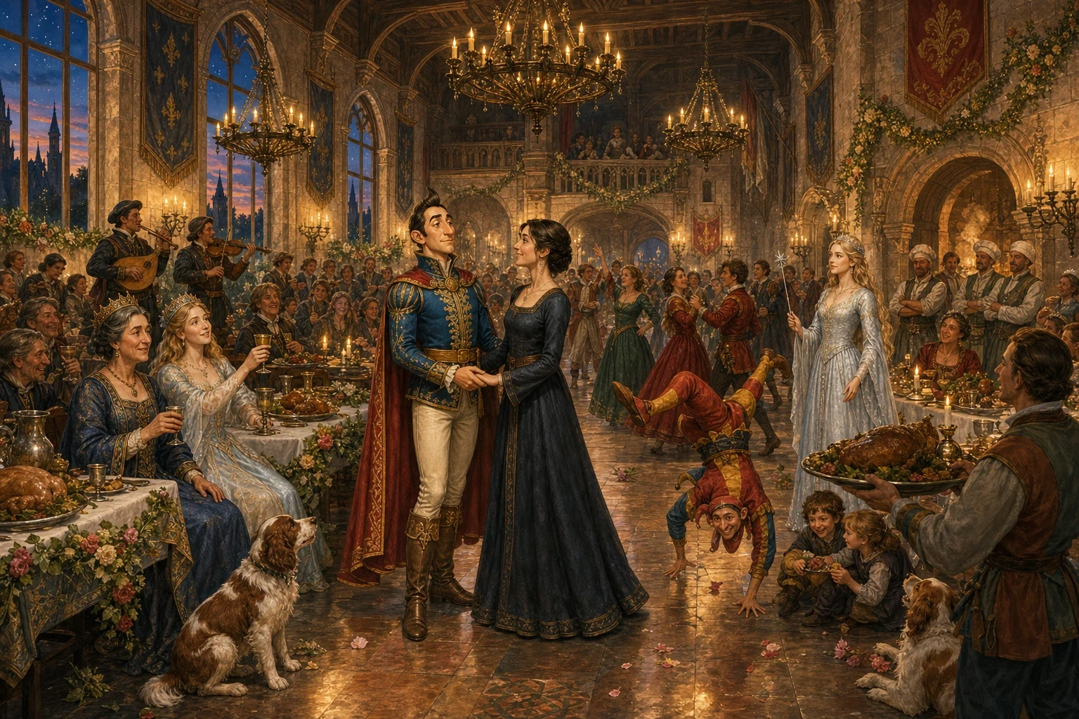 So the wedding went ahead that very day, in the great hall of Riquet's own palace, with all the feast the cooks below the forest had been preparing for a year's… So the wedding went ahead that very day, in the great hall of Riquet's own palace, with all the feast the cooks below the forest had been preparing for a year's…