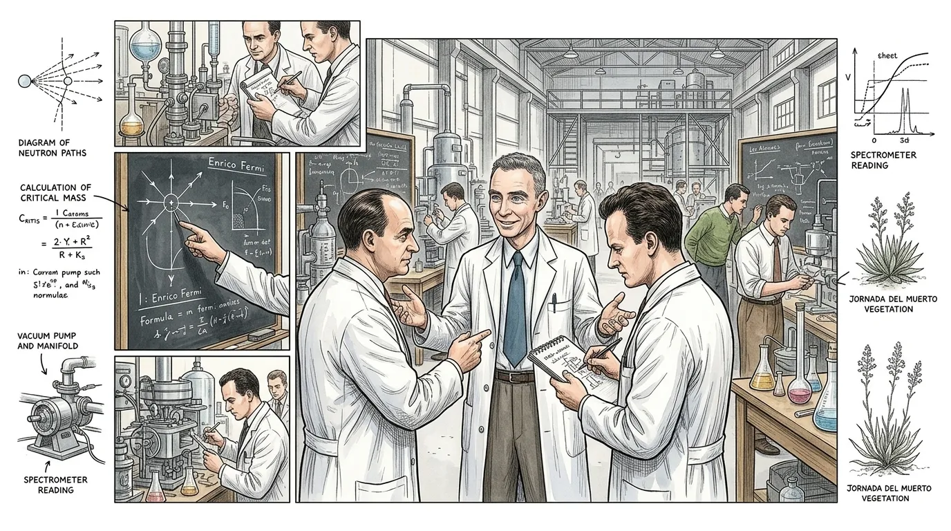 Robert Oppenheimer — page 5 illustration — Wonder People Robert Oppenheimer — page 5 illustration — Wonder People