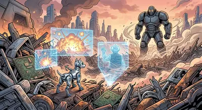 Bolt growled, a low, mechanical rumble. Ironclad...the one who betrayed Dr. Thorne. Images flashed through his memory banks: explosions, fire, his creator… Bolt growled, a low, mechanical rumble. Ironclad...the one who betrayed Dr. Thorne. Images flashed through his memory banks: explosions, fire, his creator…