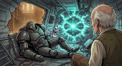 The EMP surged through Ironclad's armor, shutting down his systems. He crumpled to the ground, his metallic form lifeless. The EMP surged through Ironclad's armor, shutting down his systems. He crumpled to the ground, his metallic form lifeless.